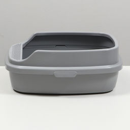 Туалет Айша M с бортом 53 х 39 х 21 см серый FIX - Пижон фото 2