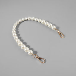 Ручка для сумки, жемчужные бусы, d=12, 14, 16 мм, 39 см, цвет белый, золотой