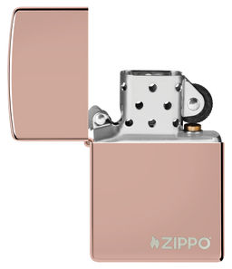 Зажигалка ZIPPO Логотип с глянцевым покрытием Розовое золото | High Polish Rose Gold 49190ZL
