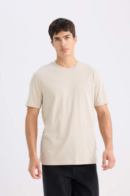 New Regular Fit Bisiklet Yaka Basic Duz K?sa Kollu Tisort - Defacto фото 2