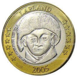 1 евро 2005 года Лапландия (Проба, Unusual)