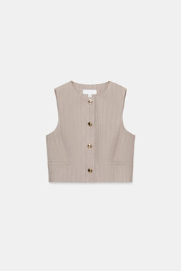 HERRINGBONE WAISTCOAT - Zara фото 18