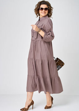 Платье EVA GRANT 7176 молочный шоколад