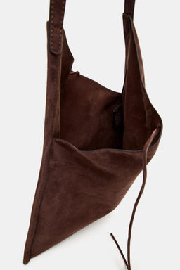 BOLSO PIEL PLANO LAZO / Marr?n - Zara фото 6