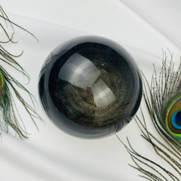 Шар из Обсидиана золотистого