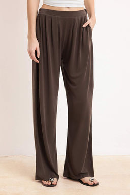 TRENDYOLMILLA Tas Pilili Wide Leg/Rahat Kesim Esnek Orme Pantolon TWOAW25PL00073  фото 8