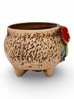 Декоративный горшок для цветов «Грибы», 7×7×7 см, керамический, Greengo