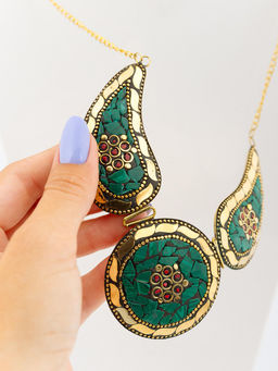 Украшение набор колье+ серьги №0712/8 - Ганг фото 3