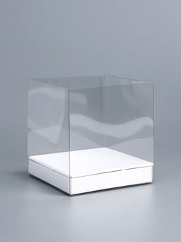 Коробка под бенто - торт с ленточками, розовое-золото, 15.5×15.5×16 см