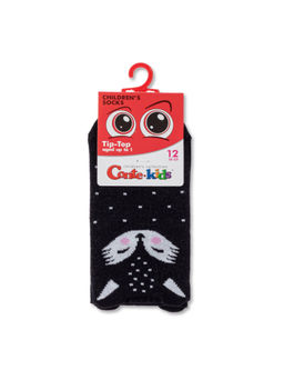 Цена за 2 пары CONTE-KIDS Хлопковые носки TIP-TOP (мордашки) черный