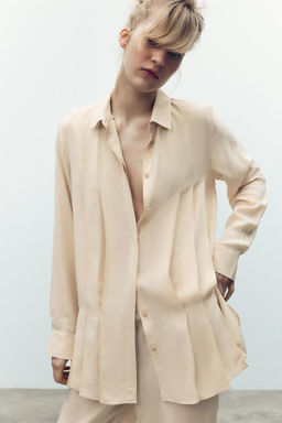 100% VISCOSE SHIRT WITH PLEATS - Zara фото 2