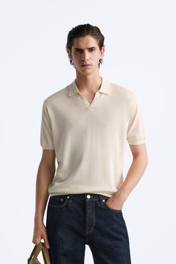 LYOCELL BLEND KNIT POLO SHIRT - Zara фото 11