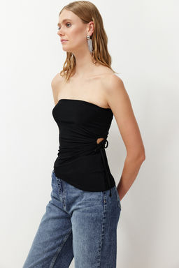 Siyah Cut Out/Pencere Detayl? Detayl? Orme Bluz TPRSS24BZ00034 - Trendyolmilla фото 2