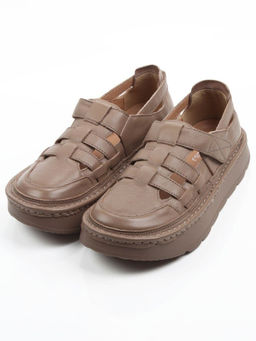 06-2193-5 DK. BEIGE Туфли женские (натуральная кожа)