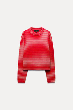 STRIPED KNIT CROPPED SWEATER - Zara фото 4