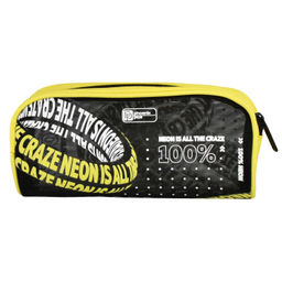 Пенал школьный Феникс+, арт.61934/ 25 НЕОНОВЫЙ ЖЕЛТЫЙ (без наполнения, 20х9х6 см, нейлон, молния, шелкография, ПЭТ-пакет).