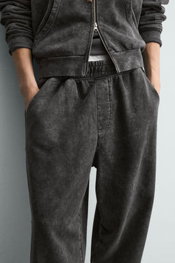 PANTAL?N JOGGER BALLOON FIT LAVADO / Antracita oscuro - Zara фото 5