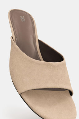 SUEDE KITTEN HEEL SANDALS - Zara фото 12