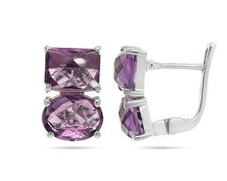 Серьги, аметист, Авангард