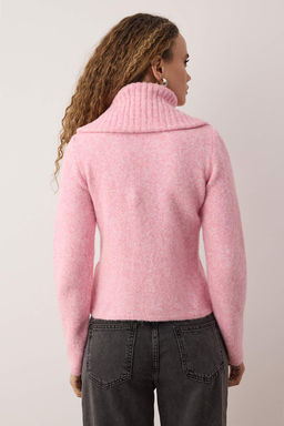 Wardrobe Essentials Koyu Gri Yun Kar?s?ml? Sakal/Tuylu Iplik Fermuarl? Triko H?rka | TWOAW26HI00149 - Trendyolmilla фото 10