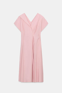 ZW COLLECTION POPLIN DRESS WITH PLEATS - Zara фото 8