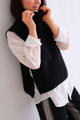 Martichelli Жилет вязаный чёрный  фото 19