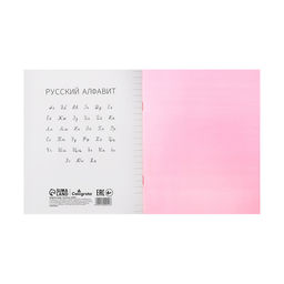 Цена за 10 шт. Тетрадь 12 листов линейку, Calligrata «Красная», пластиковая обложка