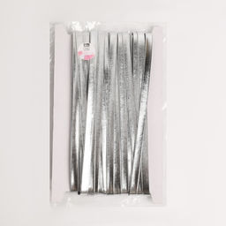 Косая бейка, кожзам, 8 мм, 10±1 м, цвет серебряный