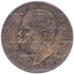 Монета 2 чентезимо 1900 года Италия