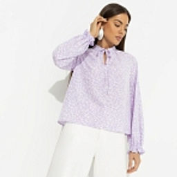 Блуза со сборками на рукавах, В лучшей роли (сиреневый) - Charutti фото 14