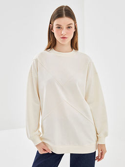 Bisiklet Yaka Kad?n Sweatshirt Tunik