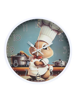 Часы настенные интерьерные «Кролик-шеф», для кухни, бесшумные, плавный ход, d=29.5 см, толщина 4.5 см