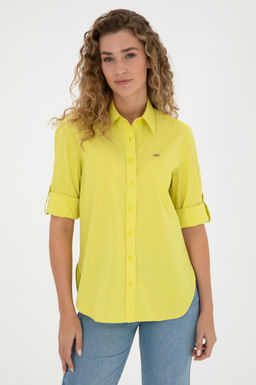 U. S. Polo Assn / Женская рубашка с длинным рукавом фисташкового цвета - U.s. polo assn фото 10