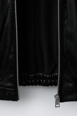 FAUX LEATHER BOMBER JACKET - Zara фото 8
