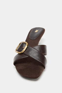 SANDALIA PIEL HEBILLA / Marr?n - Zara фото 4