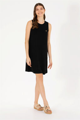 U. S. Polo Assn Женское черное трикотажное платье с круглым вырезом - U.s. polo assn фото 11