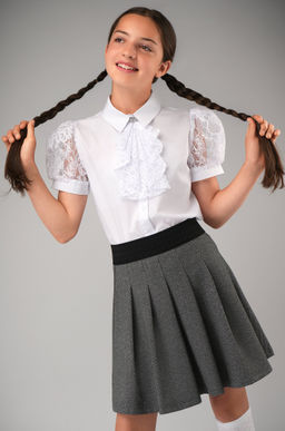 Нарядная блузка для девочки с коротким рукавом Happyfox