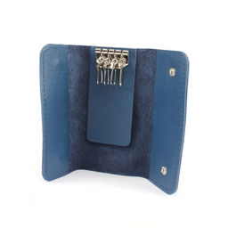 Футляр для ключей Croco-кл-510 (на 4 ключей) натуральная кожа синий бергамо (47) 265312  фото 3