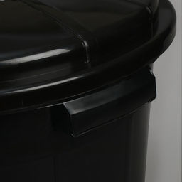 Бак хозяйственно - бытовой, 50 л, полипропилен, с крышкой, чёрный