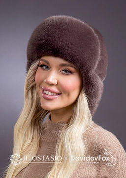 Шапка Ушанка экомех браун