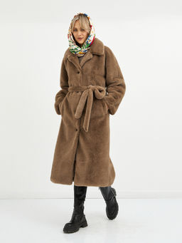 Шуба женская с поясом - Glenfield фото 9