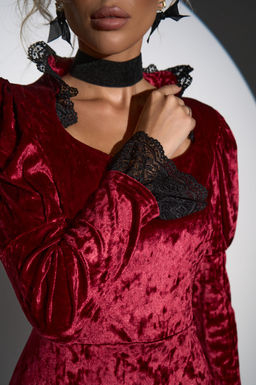Платье Кэстл (бордовый) - Эльза фото 2