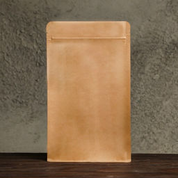 Цена за 50 шт. Пакет Zip - lock, крафт, с плоским дном, прямоугольное окно, 14?24 см - UPAK LAND фото 3