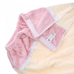 Парео махровое "Куколка" 80х165см, хлопок 100%, на резинке с липучкой, на кнопке, ажурный кант; с чалмой на пуговице 68х25см, ванильный (Китай)