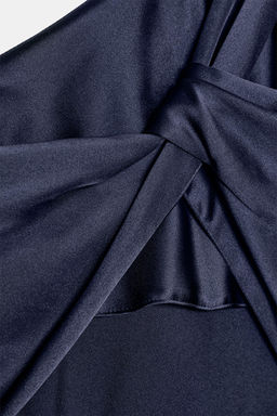 ASYMMETRIC SATIN MIDI DRESS - Zara фото 8