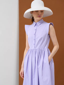 Платье хлопок OD-796-3 сиреневое OD-796-3