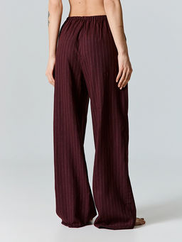 Брюки домашние женские коричневые в полоску - Mark formelle фото 3