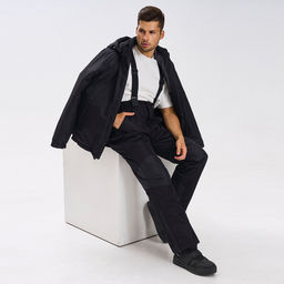 Полукомбинезон мужской зима М-302/1 Чёрный - Rodos фото 23