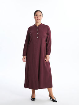 Bisiklet Yaka Desenli Elbise