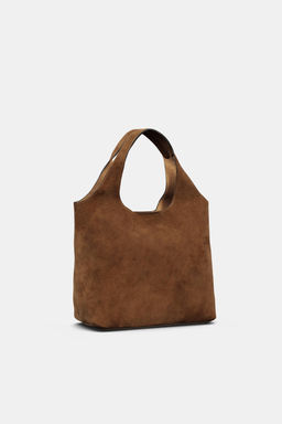 SPLIT SUEDE MINI TOTE BAG